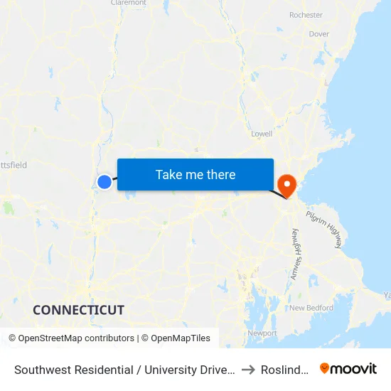 Southwest Residential  / University Drive (S) to Roslindale map