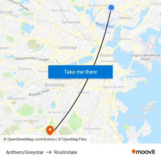 Anthem/Greystar to Roslindale map