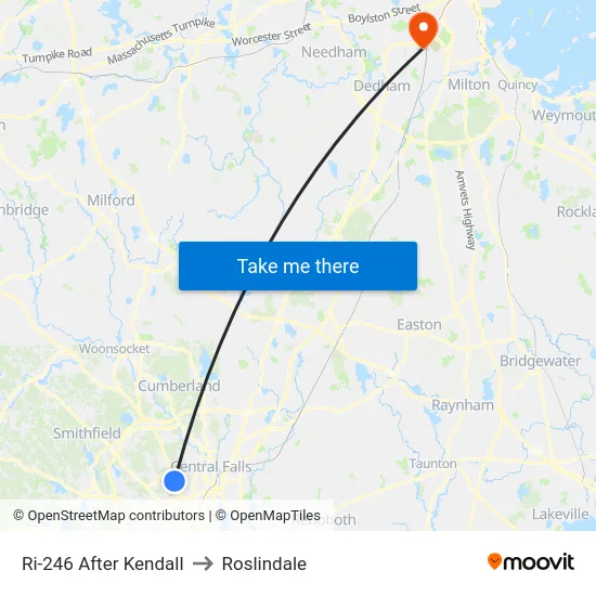 Ri-246 After Kendall to Roslindale map