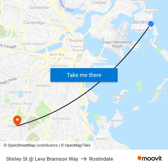 Shirley St @ Levy Bramson Way to Roslindale map