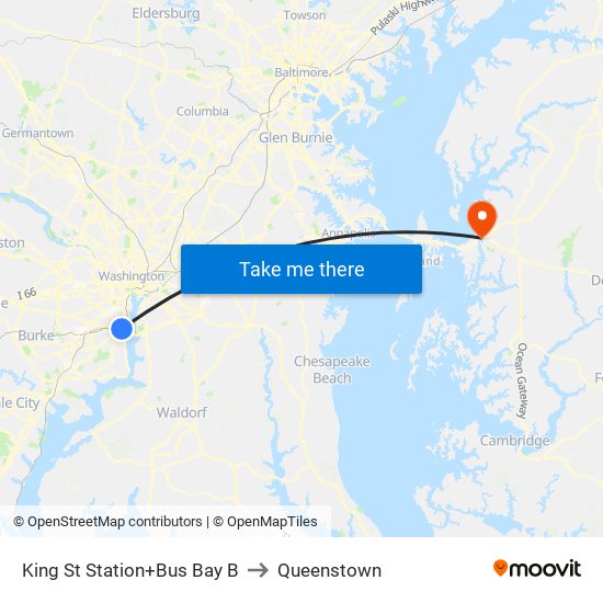 King Street-Old Town+Bay B to Queenstown map