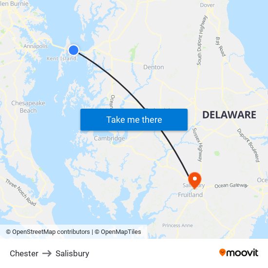 Chester to Salisbury map