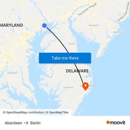 Aberdeen to Berlin map