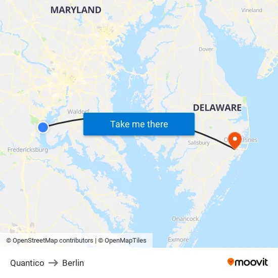 Quantico to Berlin map