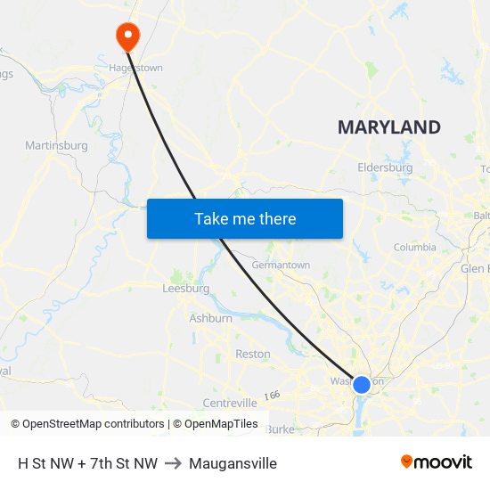 H St Nw+7 St NW to Maugansville map