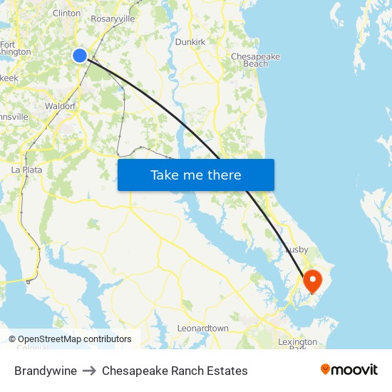 Brandywine to Chesapeake Ranch Estates map