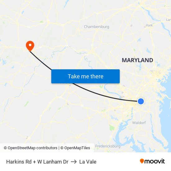 Harkins Rd+W Lanham Dr to La Vale map