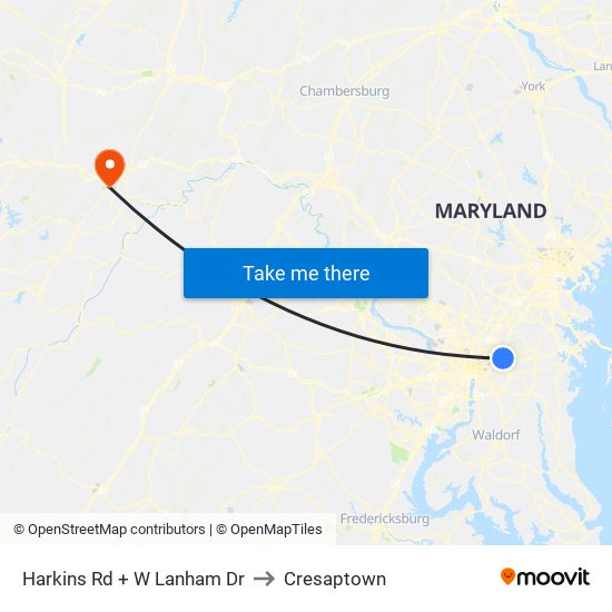 Harkins Rd+W Lanham Dr to Cresaptown map