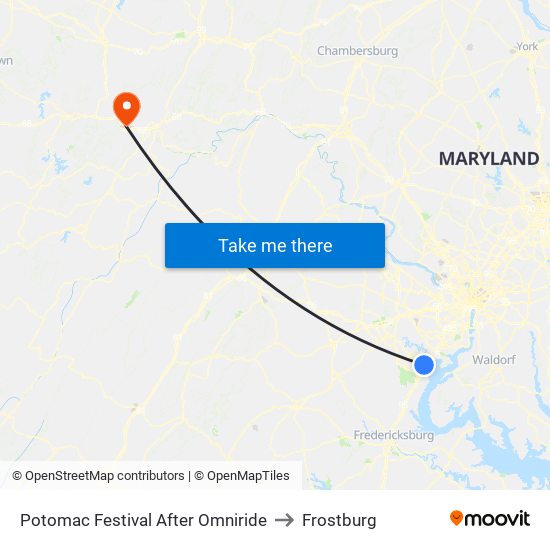 Potomac Festival After Omniride to Frostburg map