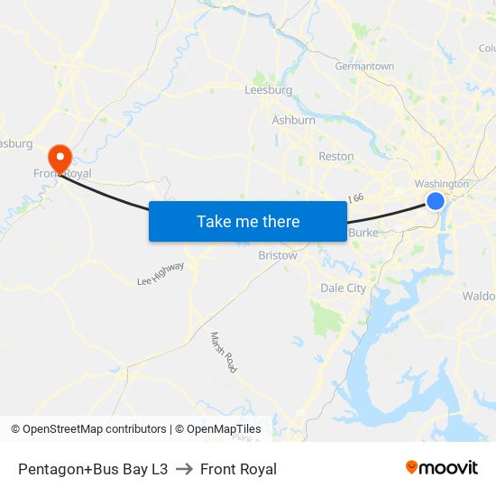 Pentagon+Bus Bay L3 to Front Royal map