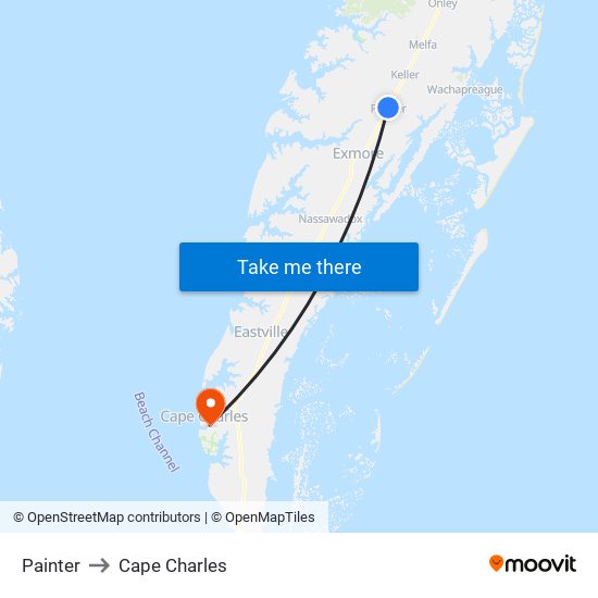 Painter to Cape Charles map