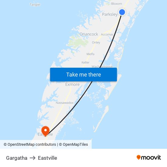 Gargatha to Eastville map