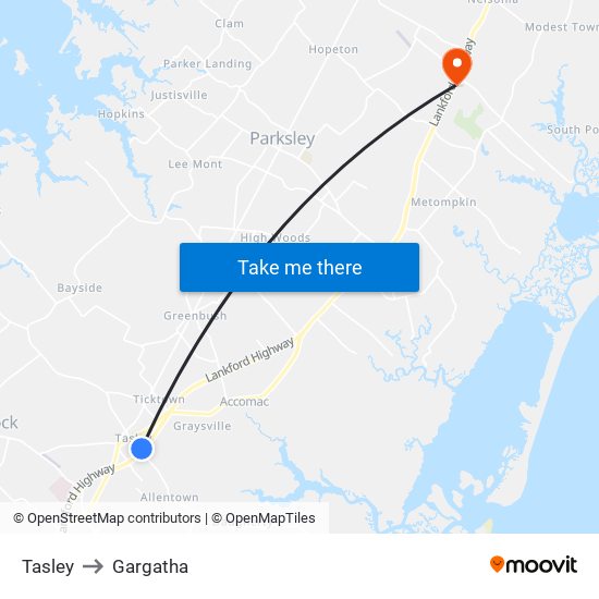 Tasley to Gargatha map