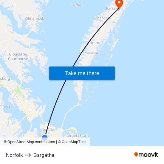 Norfolk to Gargatha map