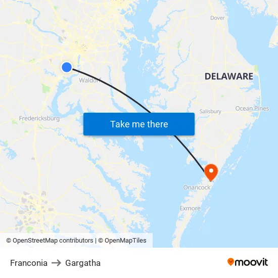 Franconia to Gargatha map