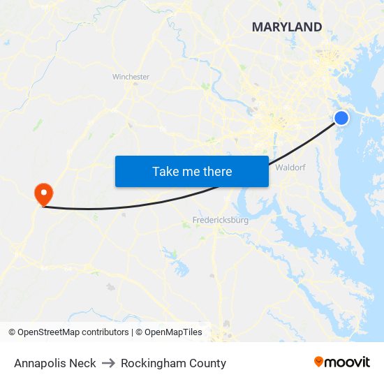 Annapolis Neck to Rockingham County map