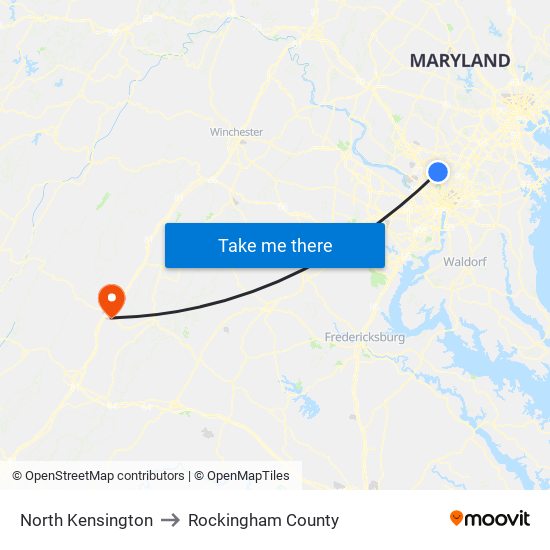 North Kensington to Rockingham County map