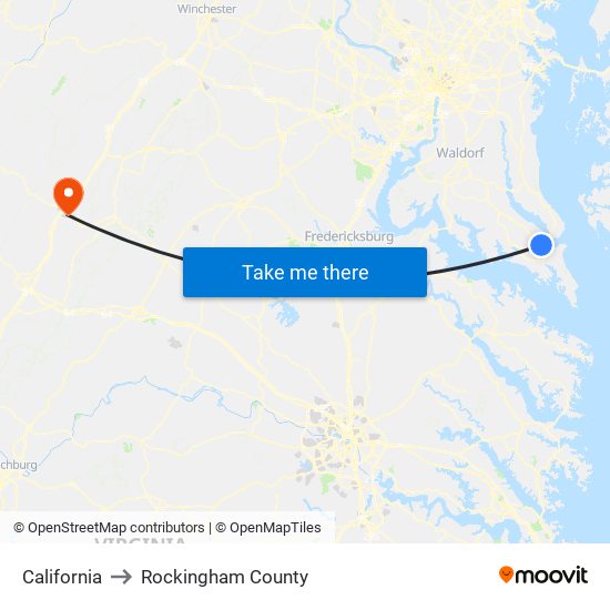 California to Rockingham County map