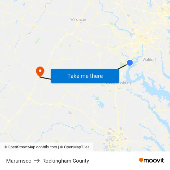Marumsco to Rockingham County map