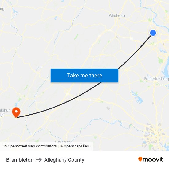 Brambleton to Alleghany County map