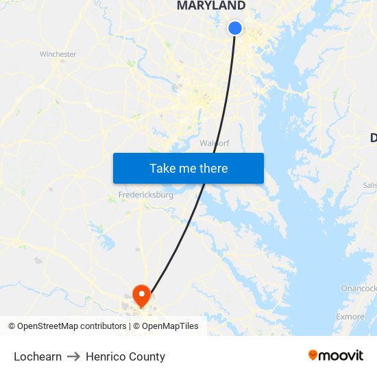 Lochearn to Henrico County map