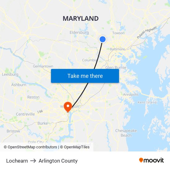 Lochearn to Arlington County map