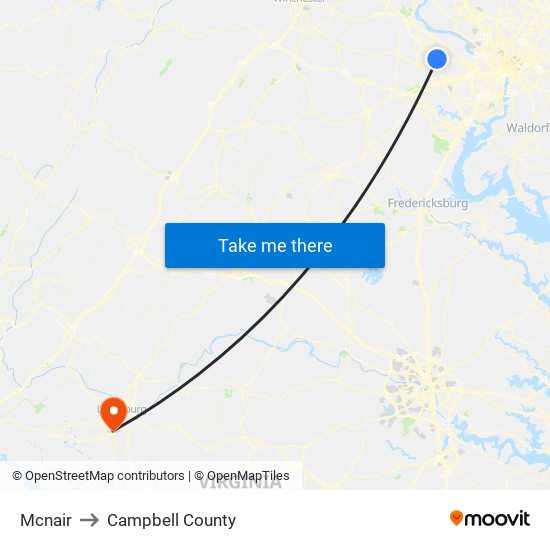 Mcnair to Campbell County map