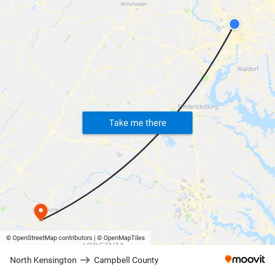 North Kensington to Campbell County map