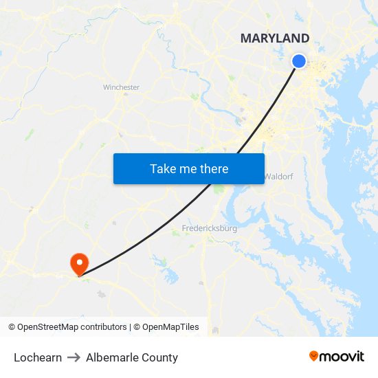 Lochearn to Albemarle County map