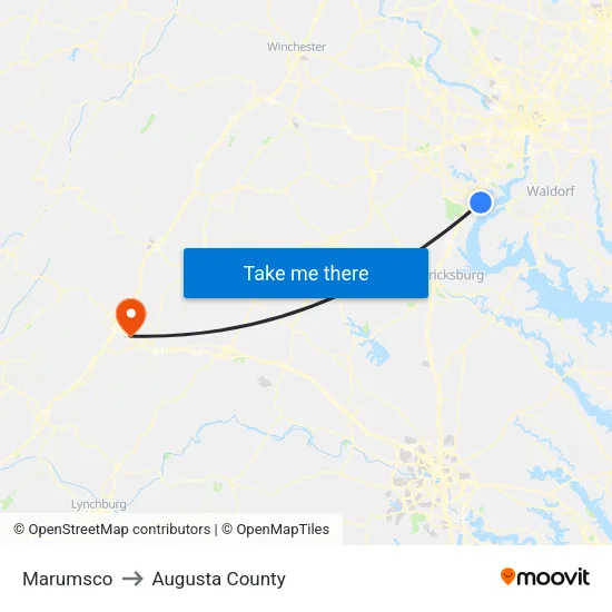 Marumsco to Augusta County map