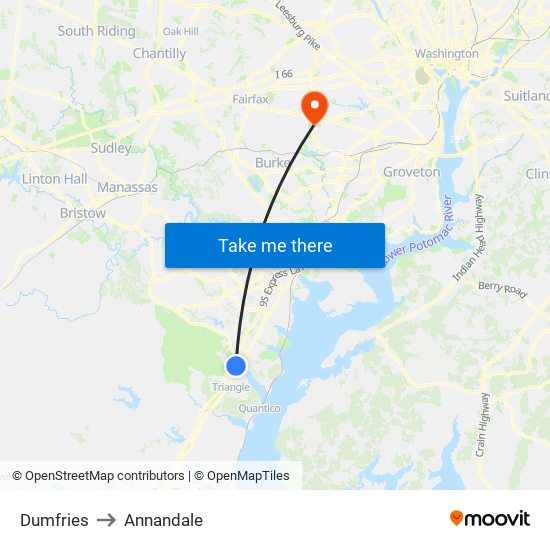 Dumfries to Annandale map