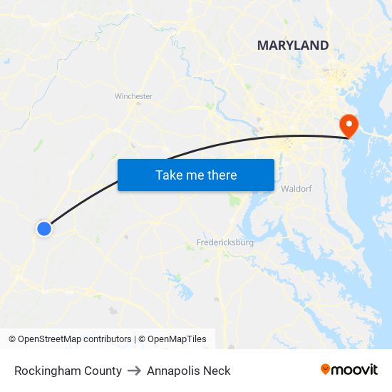 Rockingham County to Annapolis Neck map