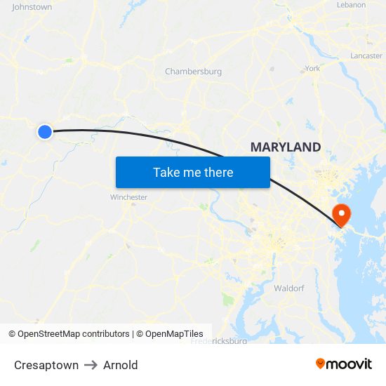 Cresaptown to Arnold map