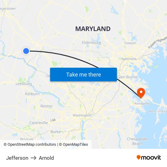 Jefferson to Arnold map