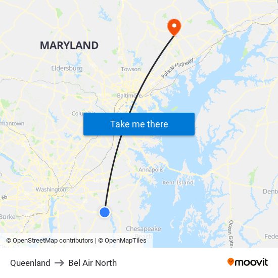 Queenland to Bel Air North map