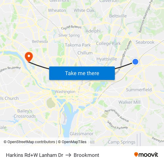 Harkins Rd+W Lanham Dr to Brookmont map