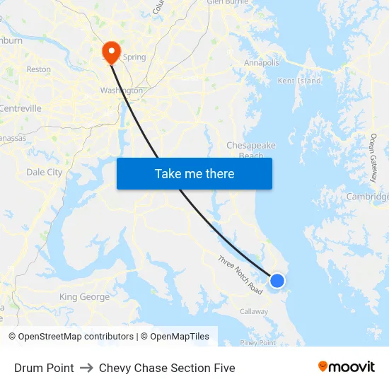Drum Point to Chevy Chase Section Five map
