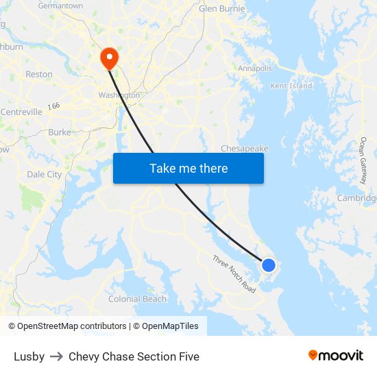 Lusby to Chevy Chase Section Five map