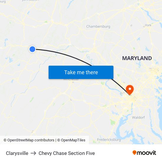 Clarysville to Chevy Chase Section Five map