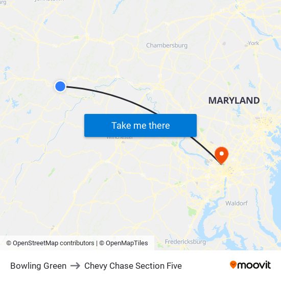 Bowling Green to Chevy Chase Section Five map