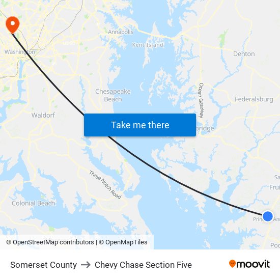 Somerset County to Chevy Chase Section Five map