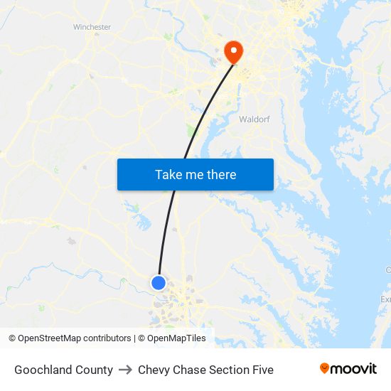 Goochland County to Chevy Chase Section Five map