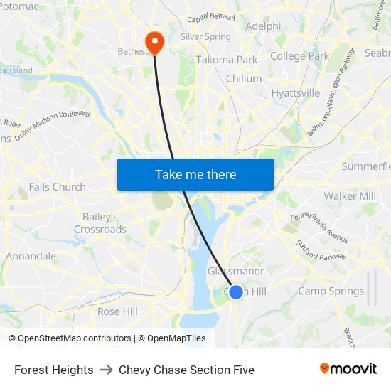 Forest Heights to Chevy Chase Section Five map