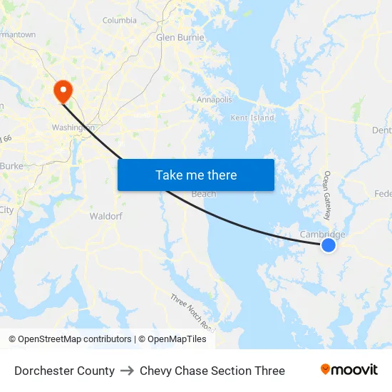 Dorchester County to Chevy Chase Section Three map