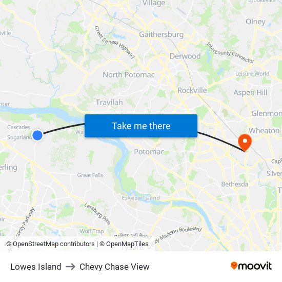 Lowes Island to Chevy Chase View map