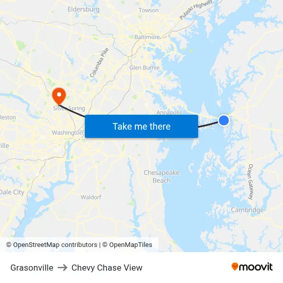 Grasonville to Chevy Chase View map