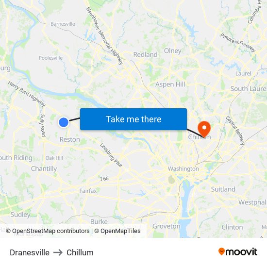 Dranesville to Chillum map