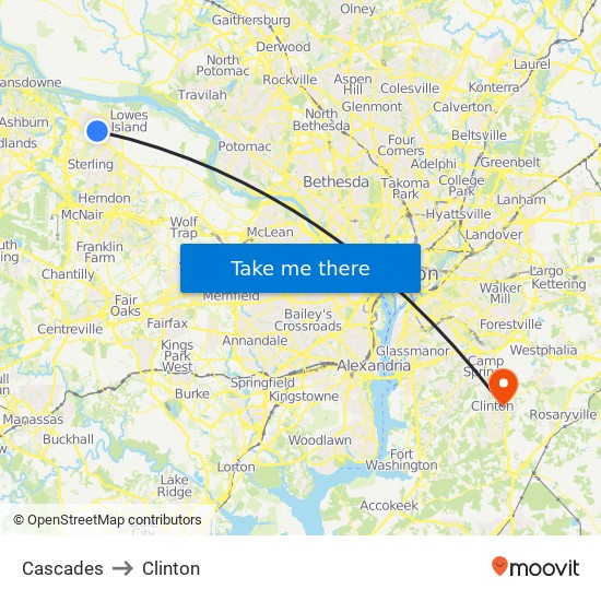 Cascades to Clinton map