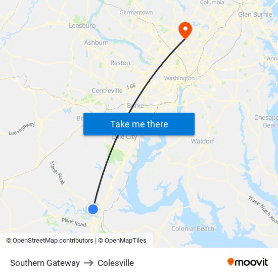 Southern Gateway to Colesville map