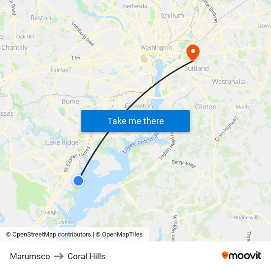 Marumsco to Coral Hills map